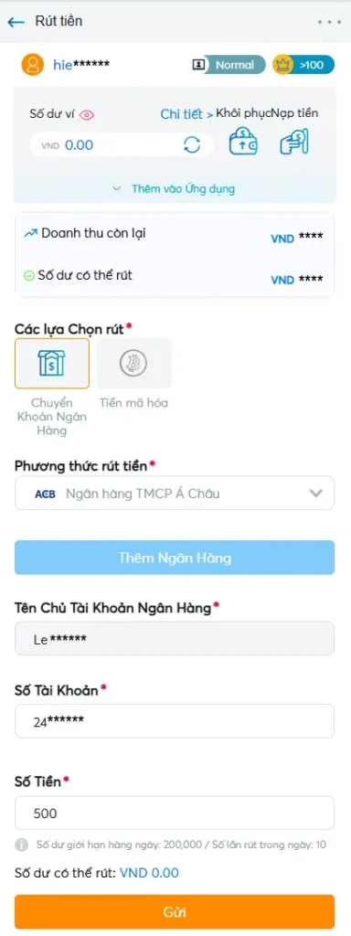 Thông Tin Rút Tiền BK8 Thong Tin Rut Tien BK8